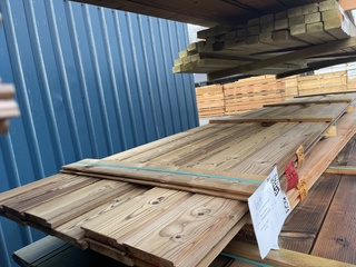 Ca. 18x Thermo Vuren Shiplap, 20x142mm, lengte 420cm